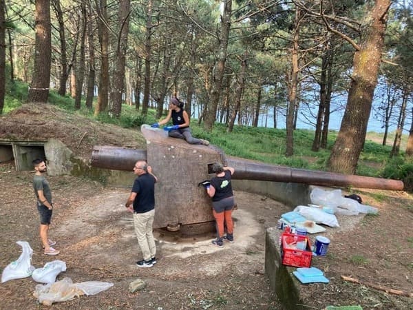 Nigrán restaura a batería militar de Monteferro