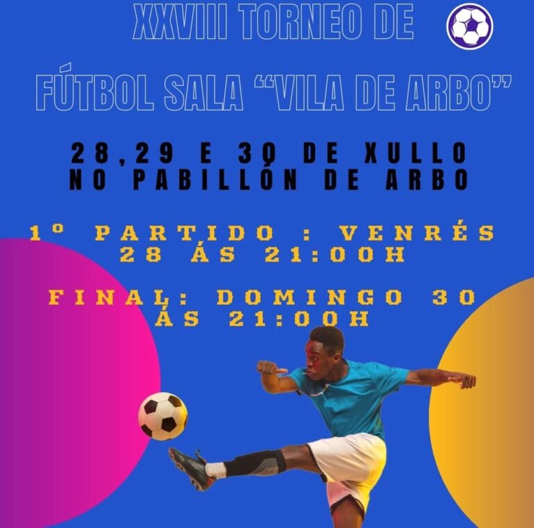 Esta fin de semana, torneo de fútbol sala en Arbo