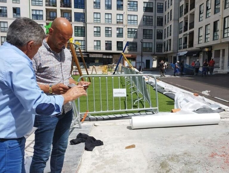 A segunda fase das obras do parque da Alameda do Porriño avanzan a bo ritmo