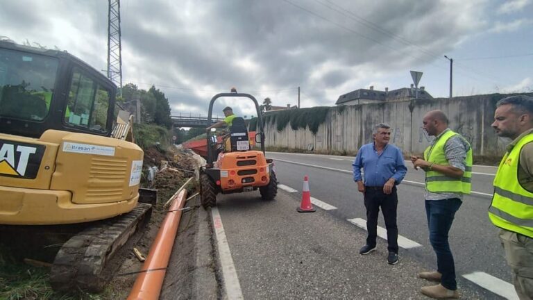 Avanzan as obras de saneamento en Budiño