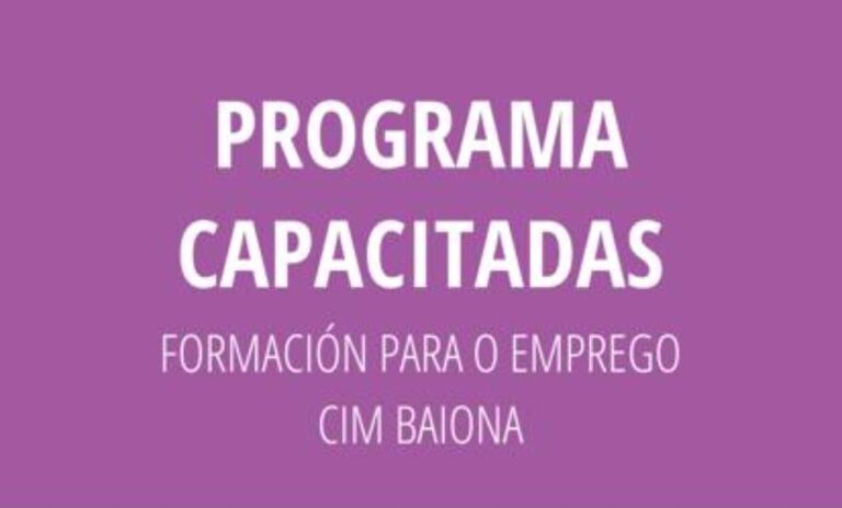 Últimas prazas para participar no programa Capacitadas en Baiona