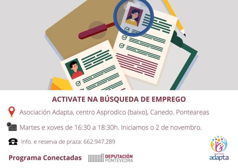 Ponteareas acolle o obradoiro “Actívate na búsqueda de emprego”
