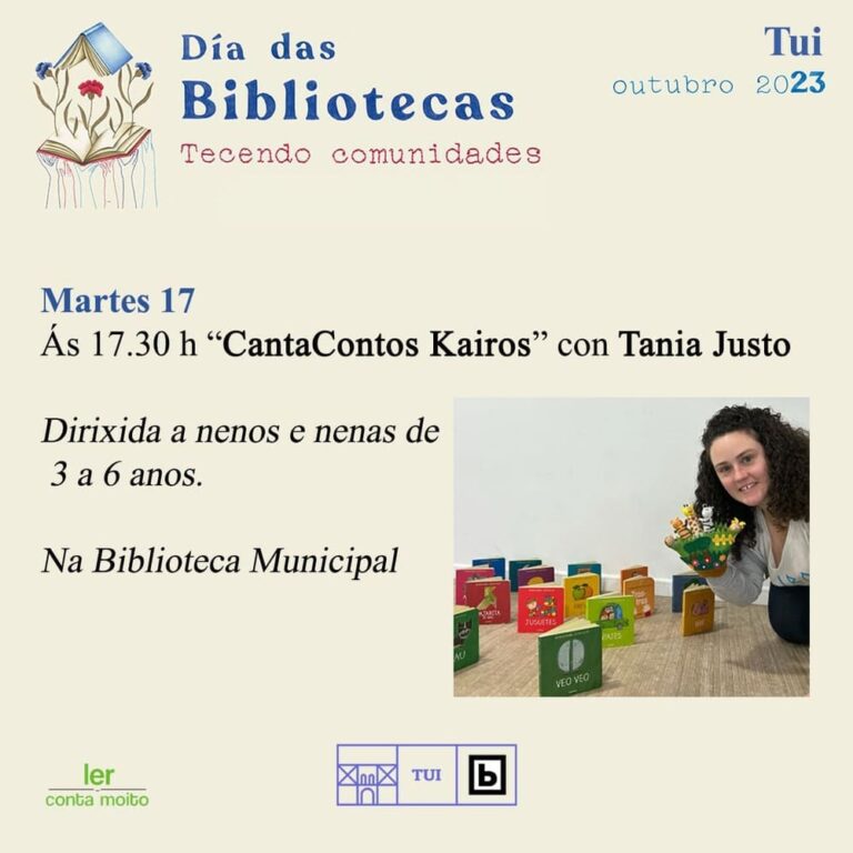 Nova sesión de contacontos na biblioteca con Tania Justo en Tui