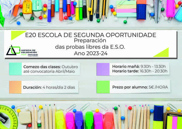 Escola Segunda Oportunidade en Mos para a preparación das probas da ESO
