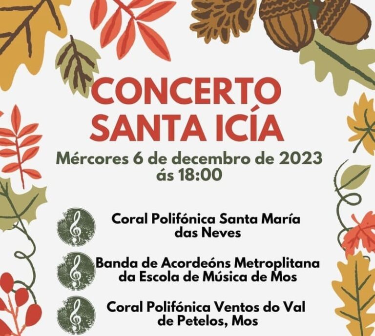A Coral Ventos do Val dará o seu Concerto de Santa Icía no Multiúsos de Mos o 6 de decembro