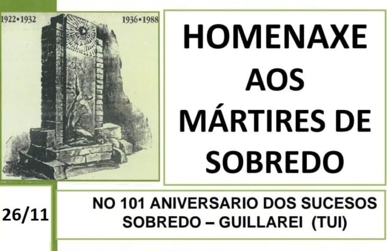 O Concello de Tui colabora cos actos conmemorativos do 101 aniversario dos sucesos de Sobredo