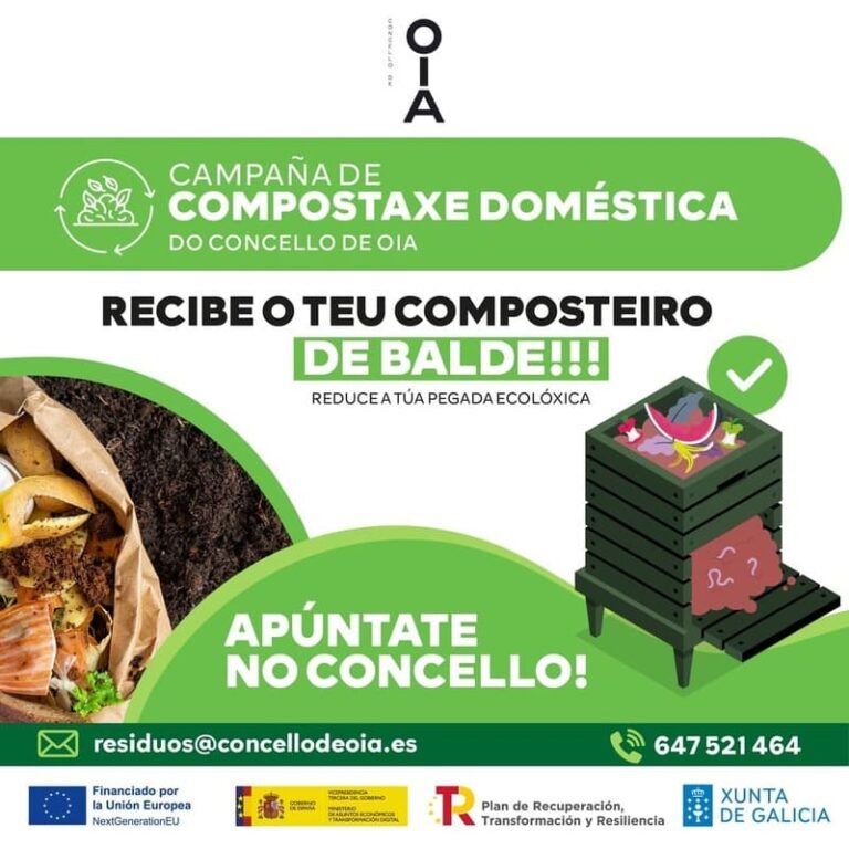 Compostaxe doméstica, clave para a redución do lixo en Oia