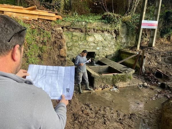 Nigrán comeza a restauración do lavadoiro de Saraivo, situado en pleno Camiño Portugués pola Costa