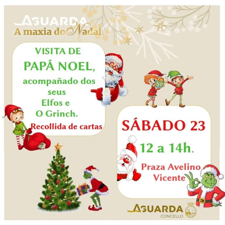 Música, Visita de Papá Noel e Carreira de San Silvestre para a véspera da Noiteboa na Guarda