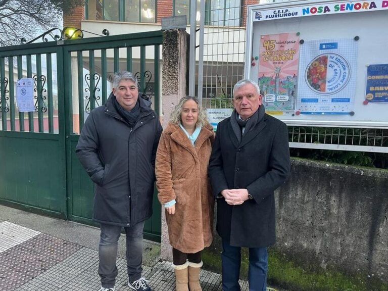 O PSOE ponteareán denuncia o deixamento do Goberno local ante o perigo de derrubamento dun muro no CEIP Nosa Señora dos Remedios
