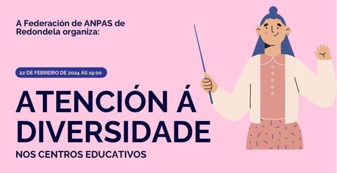 A Federación de ANPAS de Redondela organiza unha nova charla sobre ‘Atención á diversidade’