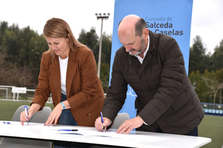 Concello de Salceda e Federación Galega de fútbol, da man para mellorar o Penedo Redondo