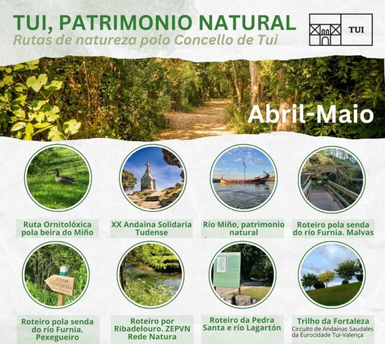 Trece rutas percorrerán a natureza tudense entre abril e xuño