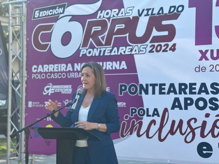 Luisa Sánchez destaca o carácter solidario dos galegos e chama a bater un novo récord na ‘6h Vila do Corpus’ de Ponteareas
