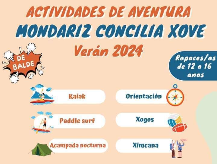 ‘Mondariz Concilia Xove 2024’, programa de actividades de aventura para a mocidade no verán