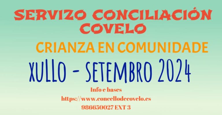 Covelo axudará á conciliación laboral e familar no mes de setembro