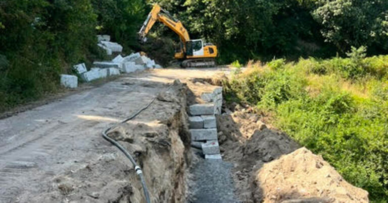 Iniciadas as obras  de mellora dos accesos na Abelenda, en Arbo